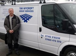 Tim Mycroft with his van